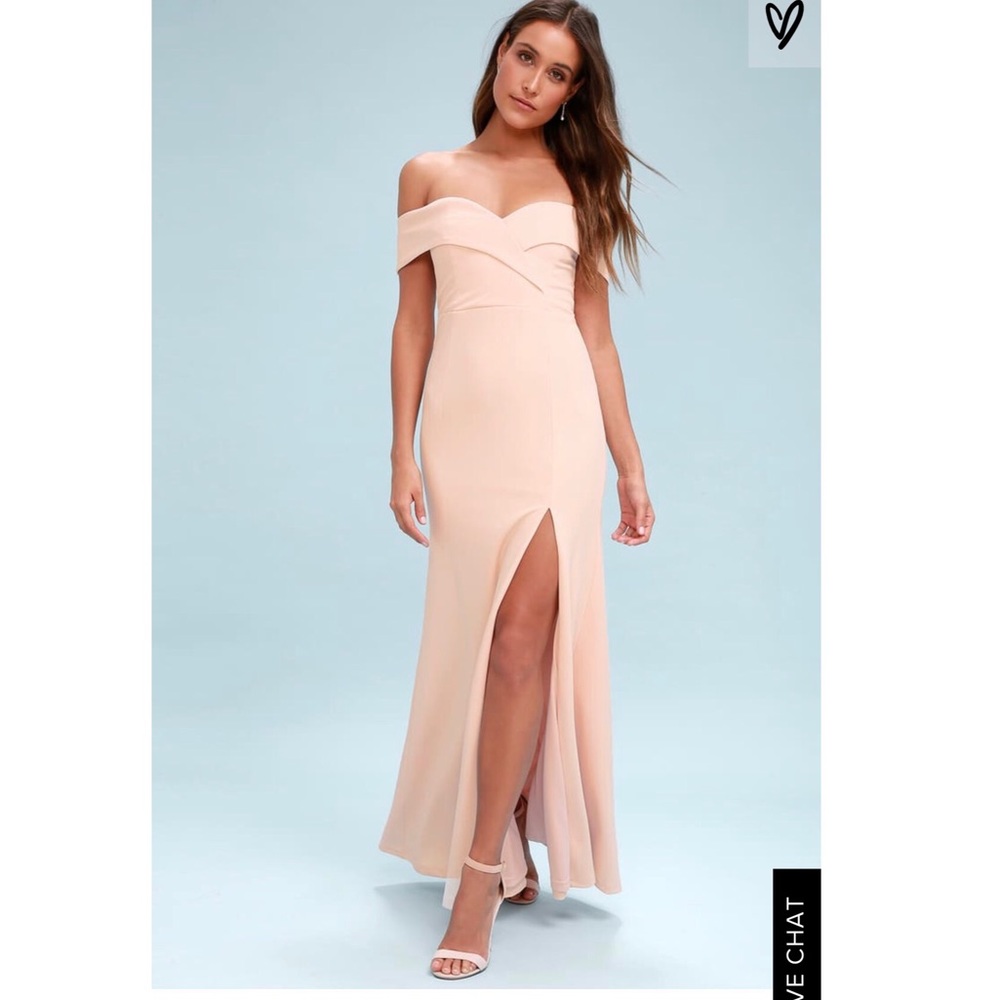 Lulus song of love off the shoulder dress
